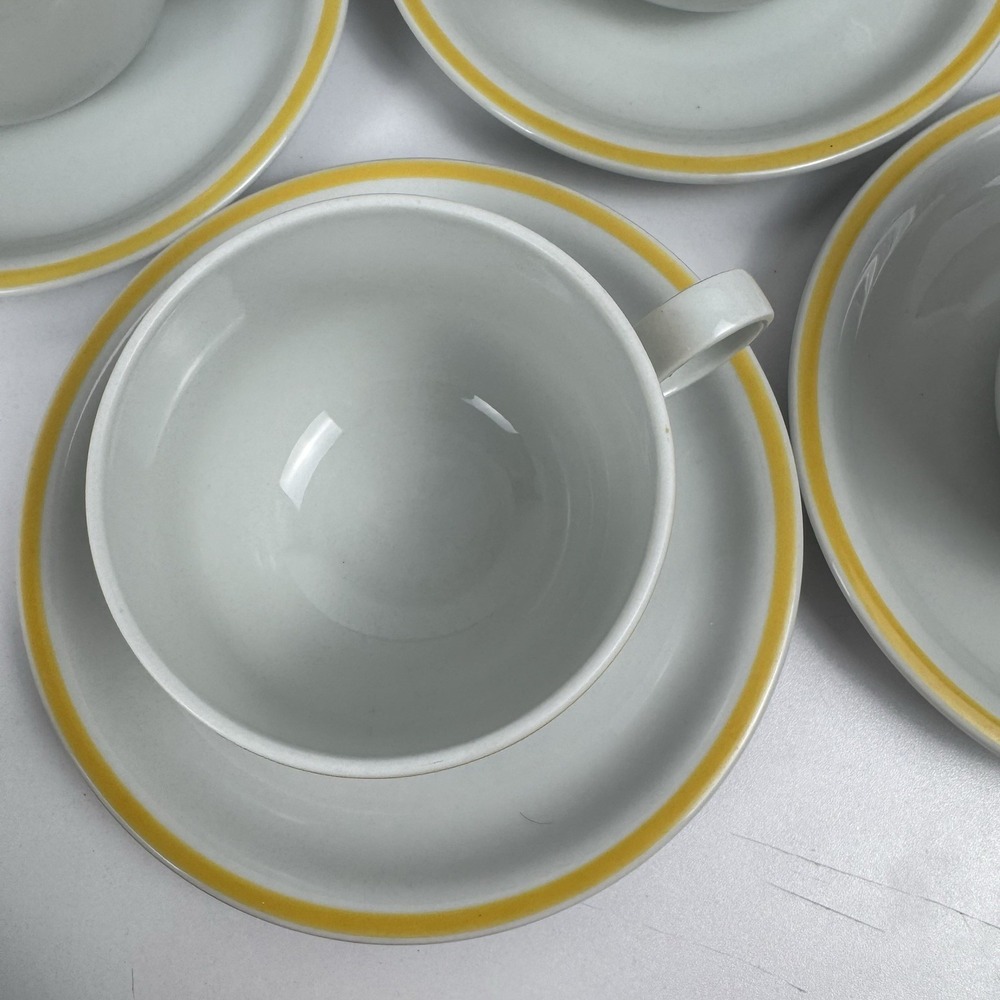 Vtg Vista Alegre Block VA Disco Tea Set Portugal 6 Cups Saucers Cream Sugar MCM - Picture 8 of 16